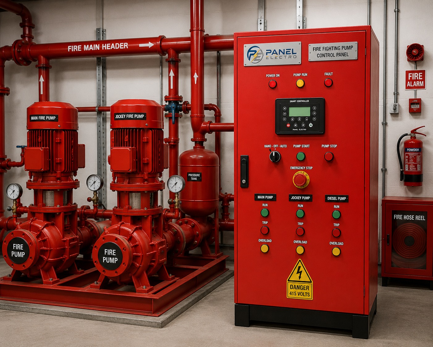 Fire Fighting Pump Control Panel - Specialized Electrical Switchgear Panel
