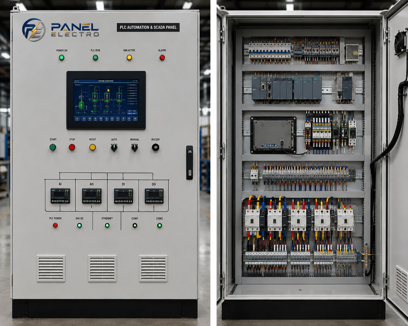 PLC Automation & SCADA Control Panel - Automation & Drives Electrical Switchgear Panel